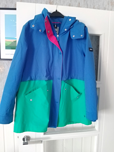 Joules hooded colourblock rain - joules,